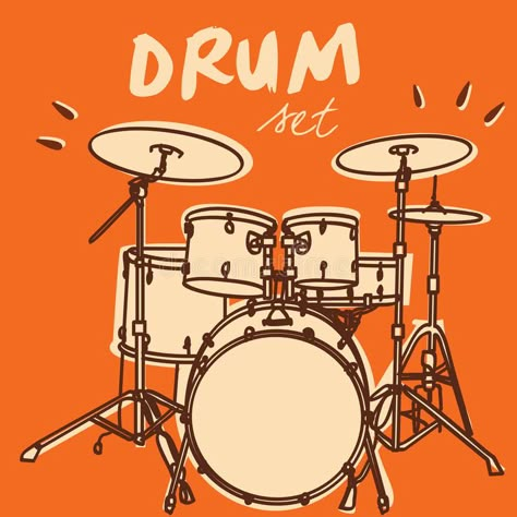 Drum set vector. Illustrations of a drum kit, retro style   vector eps file , #Affiliate, #Illustrations, #drum, #vector, #Drum, #set #ad Drumset Drawings, Drum Drawing, Drums Girl, File Illustration, Wooden Coffin, Water Vector, Percussion Music, Comic Bubble, Drums Art