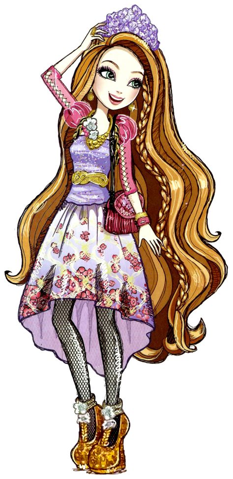 Ever After High Holly O'hair, Holly O'hair, Poppy O Hair, Holly O Hair, High Artwork, Dexter Charming, Long Auburn Hair, Ever After High Rebels, Natural Pink Lips