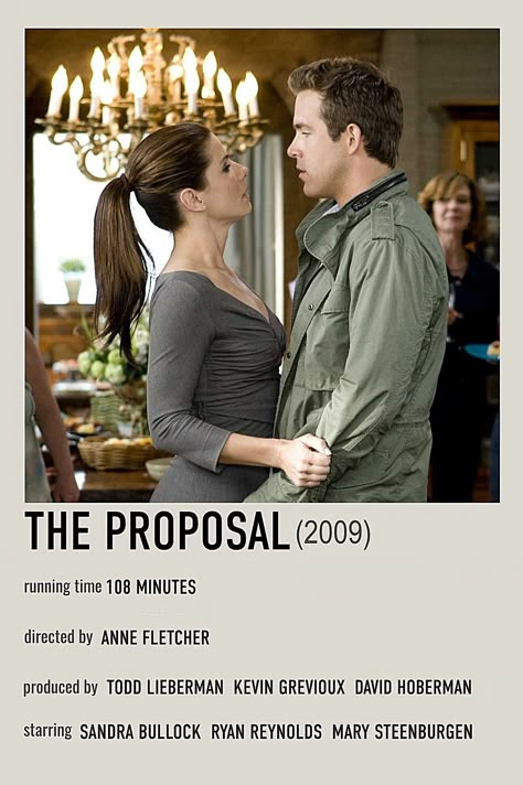 minimalist polaroid movie poster The Proposal Poster, The Proposal Movie Aesthetic, The Proposal Movie Poster, Comfort Movies List, The Proposal Movie, Iconic 80s Movies, Romance Movie Poster, Polaroid Movie Poster, Romcom Movies