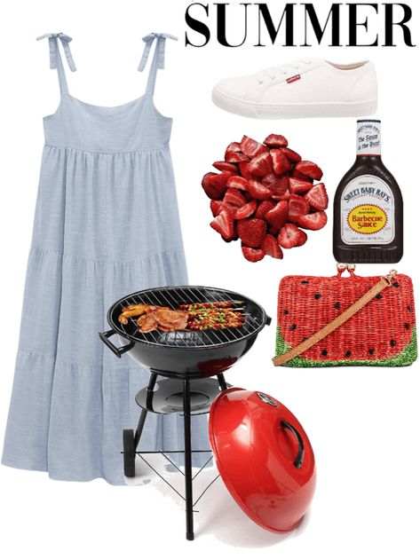 summer bbq Outfit | ShopLook Barbecue Outfit, Summer Bbq Outfit, Bbq Outfit, Bbq Outfits, Brunch Outfits, Summer Barbecue, Shoes Photo, Weekend Brunch, Summer Bbq