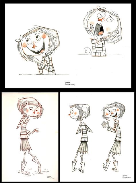 Coraline Concept Art, Coraline Characters, Laika Studios, Anna Cattish, Otto Schmidt, Coraline Jones, Character Model Sheet, Good Character, My Character