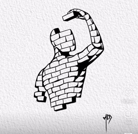 Brick By Brick Tattoo, Brick Tattoo, Brick By Brick, Brick Mason, Alien Aesthetic, Tattoo Design Drawings, Creative Tattoos, Tattoo Sketches, New Tattoos