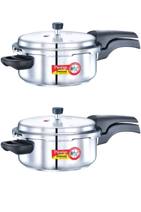 Prestige Alpha Deluxe Stainless Steel Pressure Cooker. Unique Alpha Base. Unique Pressure Indicator. Comfortable Handles. Thoughtfully designed New Model. Controlled gasket-release system. Product information Size:3.0-Liter Product Dimensions 15 x 8 x 8 inches Item Weight 4.6 pounds Manufacturer Prestige Stainless Steel Pressure Cooker, Pressure Cookers, Rice Cooker, Pressure Cooker, New Model, The Prestige, Handles, Stainless Steel, Quick Saves