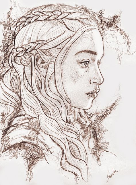 Daenerys Targaryen by littleunnie Daenerys Tattoo, Daenerys Targaryen Tattoo, Daenerys Targaryen Drawing, Daenerys Targaryen Painting, Daenerys Targaryen Book Art, Daenerys On Dragon, Daenerys Targaryen Sketch, Daenerys Targaryen Portrait, Game Of Thrones Drawings