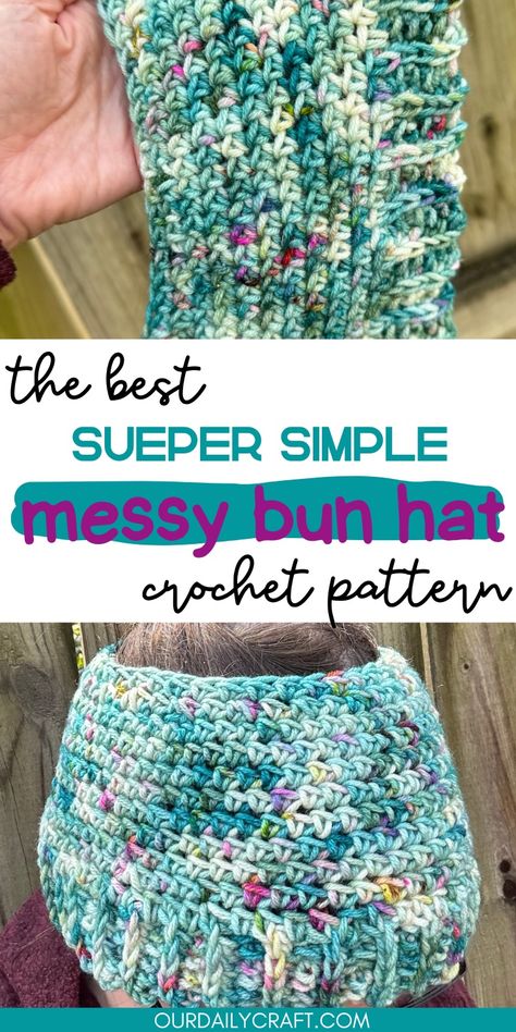 messy bun hat crochet pattern Crochet Hat With Ponytail Hole Pattern Free, Crochet Messy Bun Hat Pattern Free, Crochet Messy Bun Hat, Crochet Ponytail Hat Pattern, Messy Bun Hat Crochet Pattern, Ponytail Hat Pattern, Bun Hat Crochet Pattern, Crochet Bun Hat, Messy Bun Hat Pattern