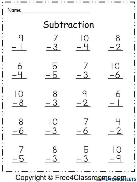 Grade 1 Printable Worksheets, 1 Digit Subtraction Worksheets, Subtraction Worksheets For Preschool, Single Digit Subtraction Worksheets Free, Subtraction Worksheet For Grade 1, Maths Addition Worksheet For Grade 1, Subtraction Worksheets Grade 1 Free Printable, Printable Math Worksheets 1st Grade, Free Printable Math Worksheets 1st Grade