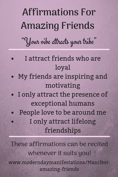 Manifesting Friendship Affirmations, Friendship Affirmations, Attract Friends, I Attract, Spiritual Manifestation, Amazing Friends, Daily Positive Affirmations, Finding Your Soulmate, Morning Affirmations