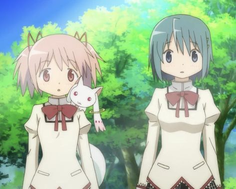 ep2 Sayaka And Madoka, Madoka Kyubey, Madoka And Sayaka, Sayaka Miki X Kyoko Sakura, Sayaka Miki Icon Gif, Madoka Magica Kyoko And Sayaka, Puella Magi Madoka Magica Sayaka, Madoka Kaname, Magia Record