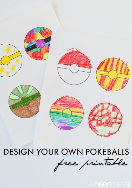 Free printable Pokemon coloring sheet to let kids design their own Pokeballs from And Next Comes L Pokemon Kids Craft, Pokemon Club, Free Printable Pokemon, Pokemon Coloring Sheets, Pokemon Themed Party, Pokémon Birthday, Pokémon Party, Free Printable Coloring Sheets, Pokemon Diy