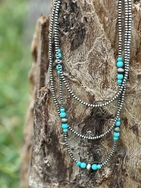 Triple Layer Turquoise Bead Necklace – Wild Junkie Cheap Turquoise Casual Necklace, Cheap Southwestern Beaded Necklace, Cheap Turquoise Long Beaded Necklace, Silver Bohemian Beaded Necklaces For Layering, Turquoise Beaded Multi-strand Layered Necklace, Turquoise Beaded Multi-strand Necklace, Turquoise Bohemian Beaded Necklaces For Layering, Turquoise Bohemian Beaded Necklace For Layering, Turquoise Bohemian Beaded Layered Necklace