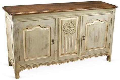 One Kings Lane Denison Sideboard - Weathered Gray French Cabinets, Buffet Sideboard Dining Room, Buffet Stand, Farmhouse Buffet, Solid Wood Sideboard, Wood Sideboard, Solid Mango Wood, Sideboard Buffet, Gracie Oaks