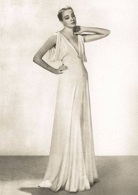 Photos: The Favorite Fashion Designer of Downton Abbey’s Lady Mary, Madeleine Vionnet | Vanity Fair  Photo: Man Ray 1937 Cristobal Balenciaga, 20th Century Women, Madeleine Vionnet, Charles James, Lady Mary, 30s Fashion, Bias Cut Dress, 1930s Fashion, Man Ray