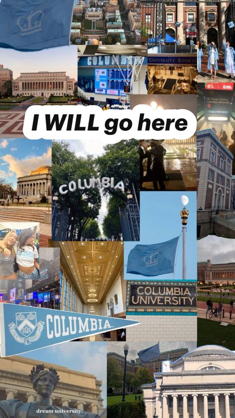 Columbia Uni, College Vision Board, Law School Inspiration, Ivy League Schools, College Motivation, Dream Motivation, Vision Board Goals, College Aesthetic, Dream College