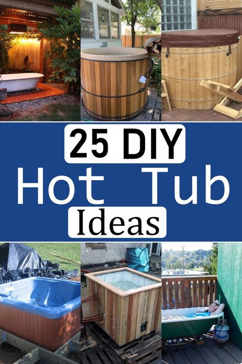 25 DIY Hot Tub Plans You Can Make For Your Home Diy Stock Tank Hot Tub, Diy Hot Tub Ideas, Hot Tub Plans, Stock Tank Hot Tub, Hot Tub Ideas, Build Your Own Pool, Barn Style Shed, Diy Stock Tank, Yard Remodel