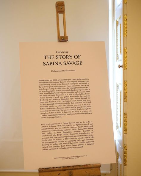 LAUNCHING ‘A SAVAGE KINGDOM’ AT THE ROYAL ACADEMY OF ARTS (2/3) A virtual tour through some key moments from the ten-year anniversary presentation and book launch event. Visitors were led on a four-room journey through my creative process; from the conception of a collection, including mood boards and a glimpse at my very untidy sketchbooks, through to the finished illustrations and the full-colour scarves. Large text boards offered a detailed description of the display in each room, offer... Book Launch Ideas, Poetry Night, Book Launch Event, Ten Year Anniversary, Book Presentation, Four Rooms, Royal Academy Of Arts, Event Exhibition, Book Launch