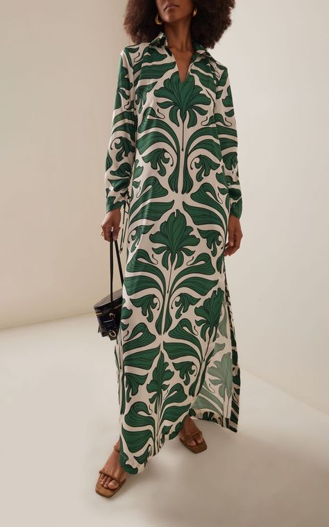 Chose An Outfit, Green Landscapes, Printed Kaftan, Kaftan Designs, Blouse Casual Fashion, Resort Fashion, Dresses Formal Elegant, Varadero, Scene Fashion