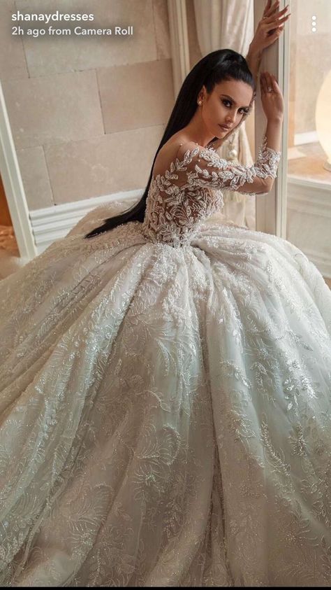 Arabe Wedding Dress, Wedding Dresses Extravagant, Dresses Extravagant, Elegant Wedding Dress Ballgown, Wedding Dress Ballgown, Albina Dyla, Arabic Wedding Dresses, Wedding Dresses Elegant, Queen Wedding Dress