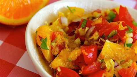 Orange Salsa, Grilled Grouper, Cranberry Salsa, Spicy Corn, Spicy Salsa, Sweet Potato Chips, Holiday Snacks, Orange Recipes, Salsa Recipe