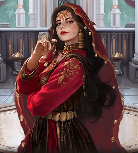 Fortune Teller Character, Fortune Teller Costume, Karma Design, Indian Theme, Dungeons And Dragons Art, Amazon Warrior, Fantasy Map, Fortune Teller, Creature Concept Art