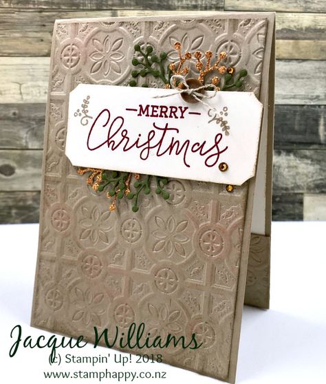 Handmade Vintage Christmas Cards, Vintage Christmas Stampin Up Cards, Christmas Cards Stampin Up Ideas, Stampinup Christmas Cards, Christmas Stampin Up Cards, Christmas Craft Decor, Su Christmas Cards, Christmas Crafts Decor, Stamped Christmas Cards