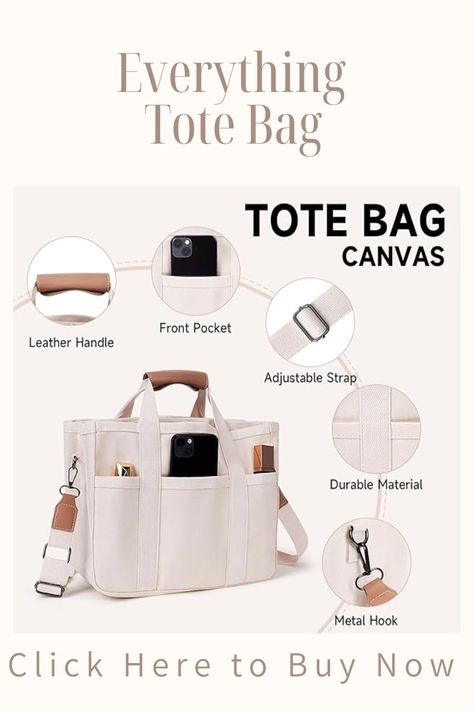 Bag With Compartments, Amazon Top, Last Minute Christmas Gifts, Handbags Casual, Christmas Wishlist, Canvas Tote Bag, Leather Handle, Cross Body Handbags, Canvas Tote