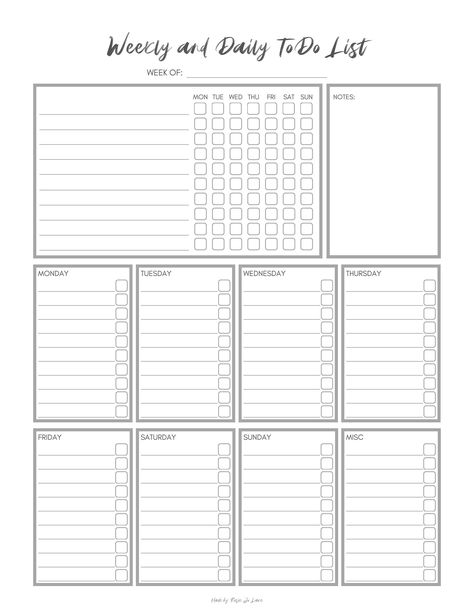 Stay organized and productive with this printable to-do list template! This checklist includes space to plan your week, as well as daily to-do lists. It's perfect for busy professionals, students, and anyone else who wants to stay on top of their tasks.  Download the free template here: To Do Checklist Template, Weekly To Do List Template, Task Schedule, To Do List Template, Printable Tracker, Weekly To Do List, Daily Checklist, Password Log, Weekly Planner Template