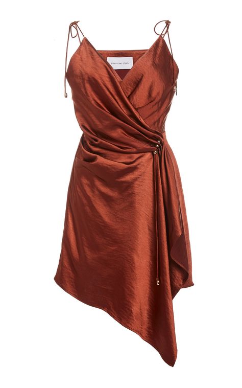 Silk Satin Dress Short, Event Performance, Satin Drape Dress, Suit Aesthetic, Girls Designer Dresses, Stage Outfit, Scarf Dress, Darling Dress, Maxi Slip Dress