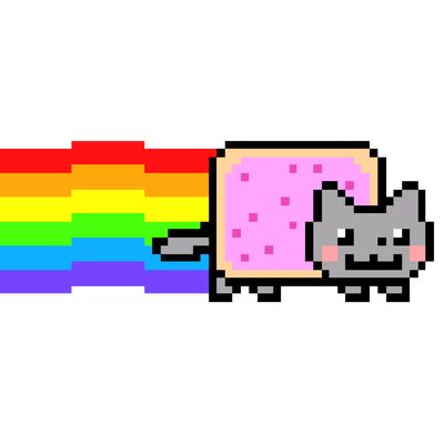 In Love Meme, Nyan Cat, Kermit The Frog, The Frog, Pixel Art, In Love, Rainbow, Cake, Art