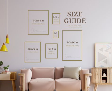 Wall Art Size Guide, Frame Size Guide, Print Size Guide, Comparison Chart, Poster Size Chart, Wall Display Guide, Boho Wall Art Size Guide Photos For Wall, Wall Art Size Guide, Art Size Guide, Print Size Guide, Comparison Chart, Wall Art Size, Star Wall Art, Poster Drawing, Custom Wall Art