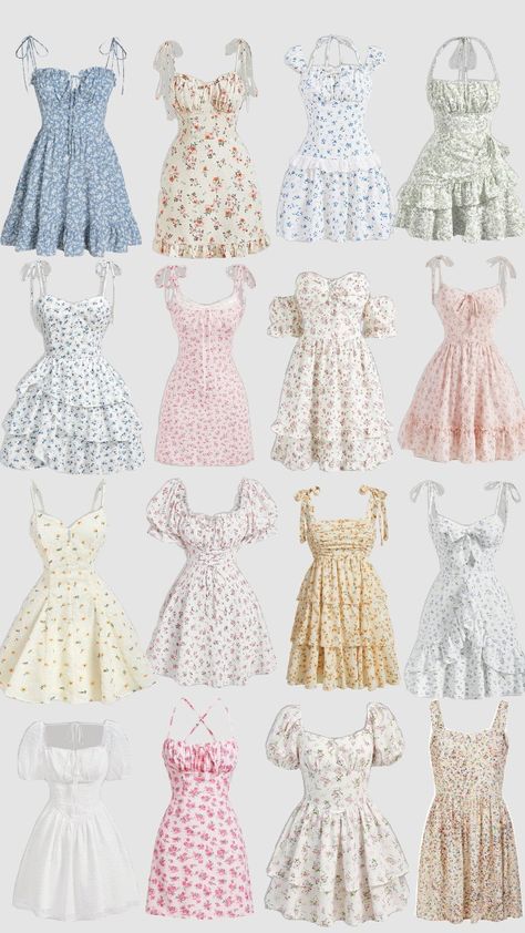 Summer Sundress Aesthetic, Sundresses Aesthetic, Dress Layout, Sundress Aesthetic, Cute Sundresses, Neat Casual Outfits, Cute Sundress, Preppy Summer Outfits, Cute Dress Outfits