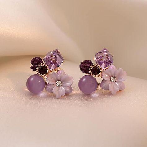 I found this great deal on Daraz! Check it out! Product Name: Purple Crystal Flower Women's Earrings Earstuds New Drop Earrings for Girls Gift Product Price: Rs.518 Discount Price: Rs.270 https://s.daraz.pk/s.VQjj?cc Purple Coquette, Coquette Accessories, Y2k Accessories, Unusual Earrings, Opal Earrings Stud, Flower Stud Earrings, Purple Earrings, Opal Studs, Purple Crystal