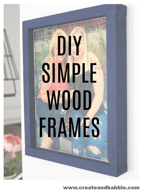 DIY Simple wood frames an easy to follow step by step how-to Easy Woodworking Ideas, Woodworking School, Wood Projects For Beginners, Woodworking Project Plans, Woodworking Classes, Wood Crafting Tools, Woodworking For Kids, Learn Woodworking, Wood Working Gifts