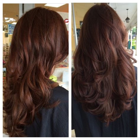 Loving this brown/red perfect for Fall!!! Come stop in @ Total Concept Salon ask for Leigh!!!! Auburn Hair Color Brunette, Brown Hair With Slight Red Tint, Medium Brown Hair Red Highlights, Light Brunette Hair With Red Undertones, Dark Brown Red Undertones, Red Undertones Hair Brown, Brick Brown Hair Color, Dark Auburn Hair Brown Eyes, Auburn Toned Brown Hair