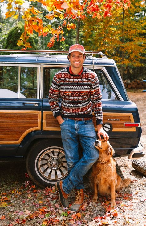 Hallmark Mens Fashion, Vintage Outdoorsy Outfits, Pacific Northwest Style Men, New England Mens Fashion, Mens Americana Style, Kiel James Patrick Fall, Kiel Patrick James, Granola Boy Aesthetic, Granola Boy Outfits