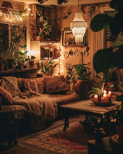 Lots Of Plants, Green Oasis, Deco Studio, Dark Home Decor, Cozy Room Decor, Apartment Decor Inspiration, Dream Room Inspiration, Dream House Interior, Boho Living