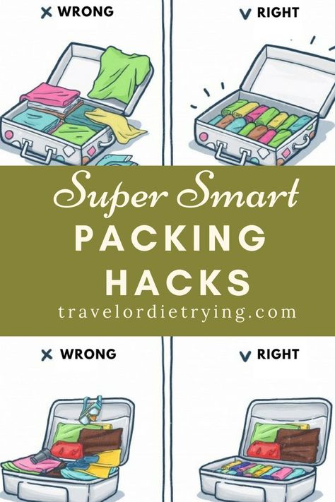 10 Super Smart Tricks To Pack Your Suitcase Like A Boss. Check out these 10 best packing tips every traveler should know to save space! #travel #packingtips #vacation #familyvacation #tips #traveler #vacationtips #hacks #packinghacks #packingtips #packlikeaboss Suitcase Packing Tips, Smart Packing, Travel Life Hacks, Packing Hacks, Packing Guide, Solo Travel Tips, Suitcase Packing, Vacation Packing, Packing List For Travel