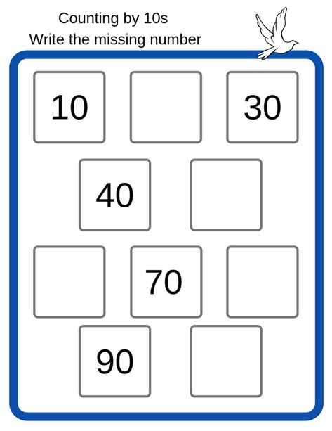 Counting by 10s worksheet | Math Counting By 10s Worksheet, Count By 10s, Homeschool Phonics, Skip Counting Worksheets, Worksheet Math, Counting By 10, Kindergarten Math Free, Kindergarten Math Worksheets Free, Preschool Counting