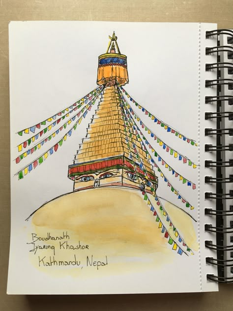 My Country My Pride Nepal Drawing, Indian Heritage Paintings Easy, Nepal Temple Drawing, Nepal Art Painting, Nepali Drawing, Stupa Drawing, Nepal Sketch, Nepal Drawing, Nepal Painting