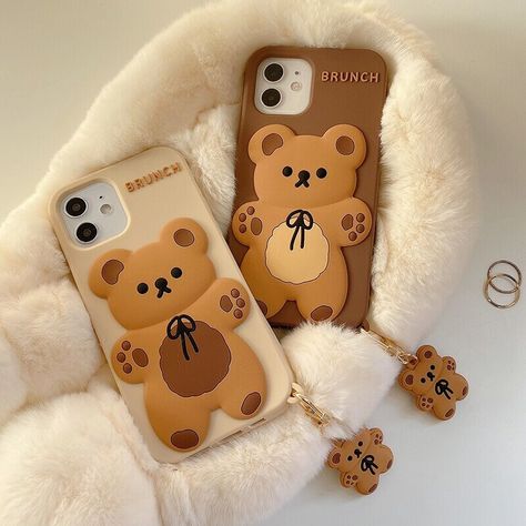 Teddy Bear Cookies, Kawaii Iphone Case, Bear Cookies, Kawaii Phone Case, Iphone Mobile, Silicone Iphone Cases, Cover Iphone, Bear Cakes, Mobile Cases