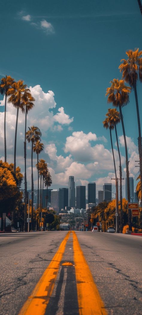 Los Angeles Wallpaper, California Wallpaper, Street Background, Road Markings, Iphone Wallpaper Landscape, Cool Pictures For Wallpaper, Pretty Landscapes, City Wallpaper, Sunset Pictures