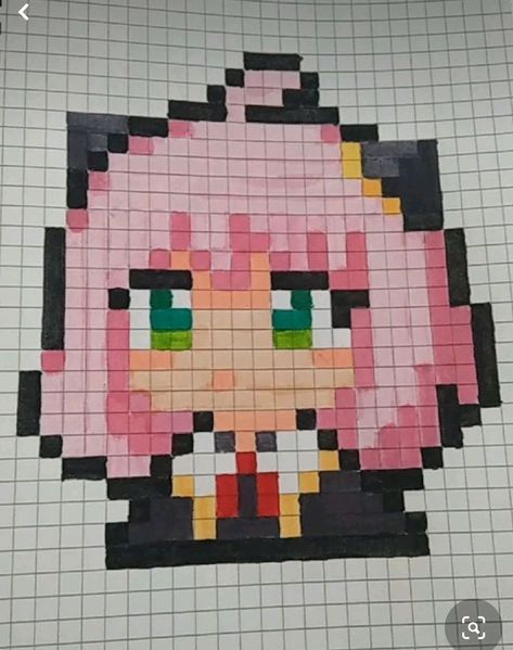 Image Pixel Art, Square Drawing, Graph Paper Drawings, Cute Easy Doodles, Easy Pixel Art, Pixel Drawing, Pixel Art Grid, Graph Paper Art, Pix Art