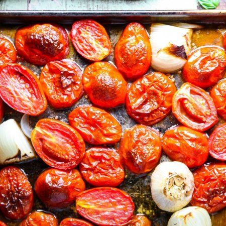 Roasting Tomatoes For Tomato Soup, Tomatoes Basil Soup, Grape Tomato Soup, Cherry Tomato Basil Soup, Roasted Tomato Garlic Soup, Roasted Tomato Basil Soup For Canning, Homemade Tomato Basil Soup For Canning, Cherry Tomato Soup Roasted, Roasted Tomato And Basil Soup