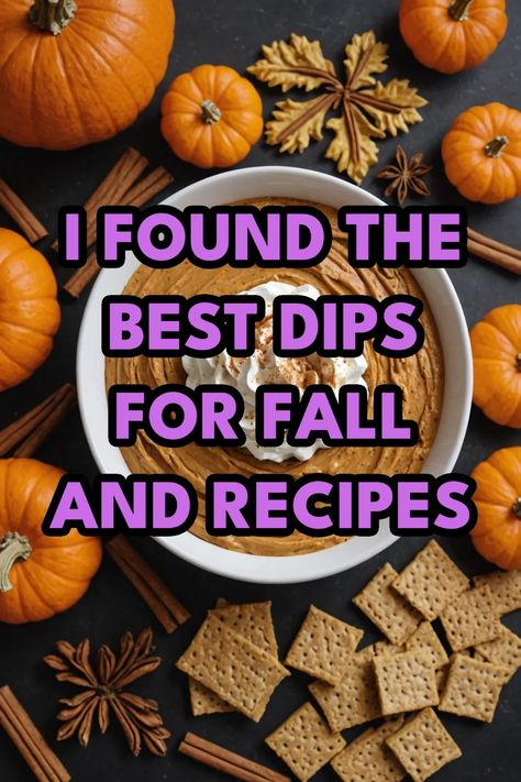 A photo of a Dips for fall Fall Hot Dips, Quick Fall Appetizers, Easy Fall Dips Recipes, Fall Dips And Appetizers Easy, Fall Appiterzers Recipes, Halloween Dips Appetizers, Fall Party Dips, Fall Dip Recipes, Fall Dips And Appetizers