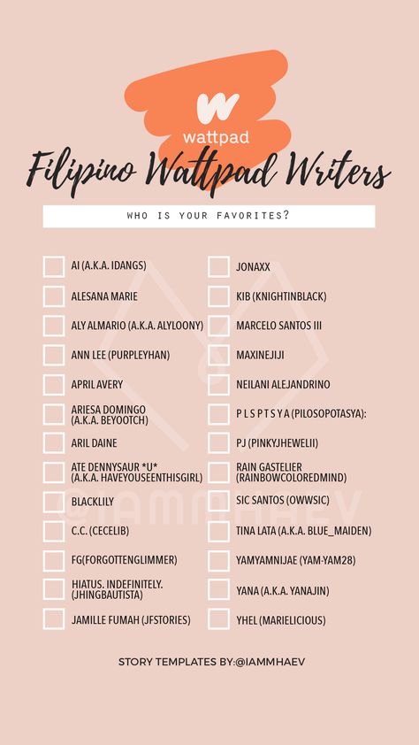 Wattpad Stories Tagalog List, Wattpad Password Ideas, Filipino Names Girl, Wattpad Recommendation List, Filipino Last Names, Wattpad Vibes, Best Wattpad Stories, Wattpad Authors, Aesthetic Finds