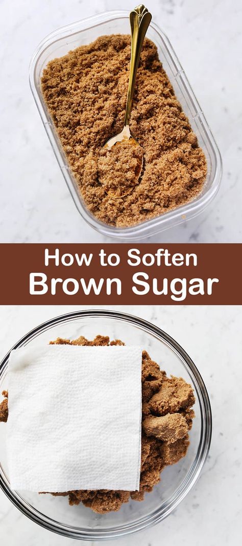 How to Soften Brown Sugar - A Beautiful Mess Freeze Cookie Dough, Hard Brown Sugar, Soften Brown Sugar, Cookie Tips, Sugar Packaging, Make Brown Sugar, Sugar Bread, Frozen Cookie Dough, Frozen Cookies