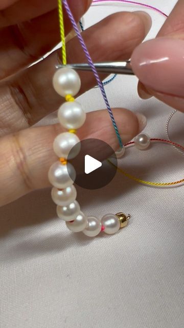 maRISsa- knotted gemstone jewelry designer on Instagram: "Colors in harmony 🌈🎹  Stringing these luxurious, cultured Mikimoto pearls on hand dyed rainbow silk.   Luxury doesn’t have to be boring.  Playful luxury is in. ✨  Pearl restringing services available.  Message me!  #playfulluxury #colorfuljewelry #pearlnecklace #pearlrestringing #pearlknotting #jewelrymakeover #bra #behindthescenes #playfuljewelry #pearljewelry #xoxofromris #xoxoris" Pearl Necklace Tutorial, 2024 Colors, Knotted Jewelry, Machine Learning Deep Learning, Playful Jewelry, Natural Language Processing, Mikimoto Pearls, Computer Vision, Colorful Jewelry