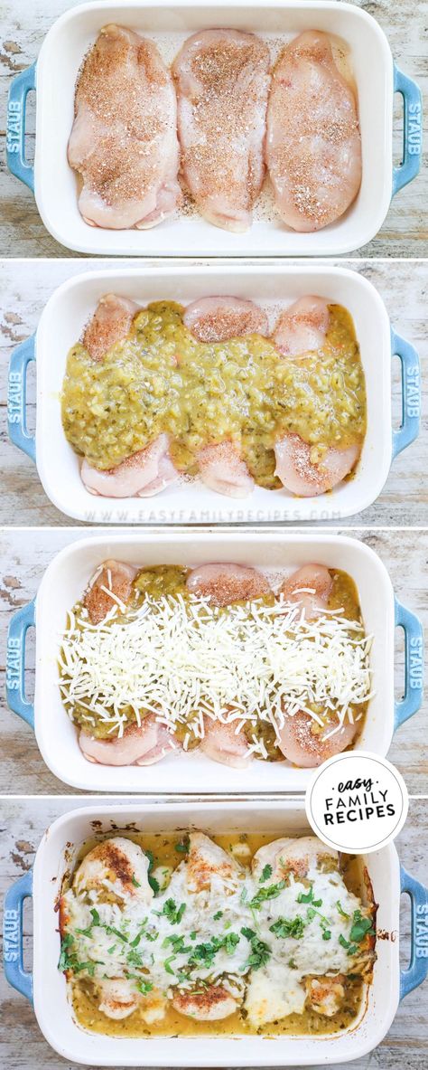 Salsa Verde Chicken Bake Chicken With Salsa Verde, Chicken With Salsa, Salsa Verde Chicken Recipe, Chicken Verde, Verde Chicken, Salsa Verde Recipe, Salsa Verde Chicken, Green Salsa, Chicken Bake