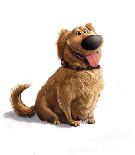 5 Most Famous Disney Dogs Dog From Up, Up Movie Characters, Up Movie House, Dug The Dog, Dog Disney, Cartoon Dog Drawing, Up Pixar, Up Disney, Dog Character