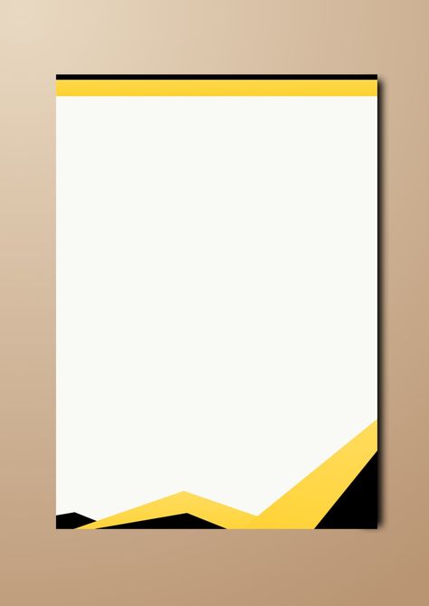 Company letterhead- buy personalized letterhead with custom logo and text. Interior Designer Letterhead Design, Modern Letterhead Design, Company Letterhead, Letterhead Design, Yellow And Black, Black And Yellow, Letterhead, Custom Logo, Interior Designer