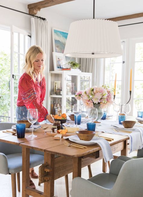 Love that glass cabinet for my china Realsimple Eh Kitch 0803 Emily Henderson Kitchen, Modern Eclectic Dining Room, Em Henderson, Eclectic Dining Room, Dining Room Makeover, Kitchen And Dining Room, Emily Henderson, Sometimes I Wonder, Rooms Reveal